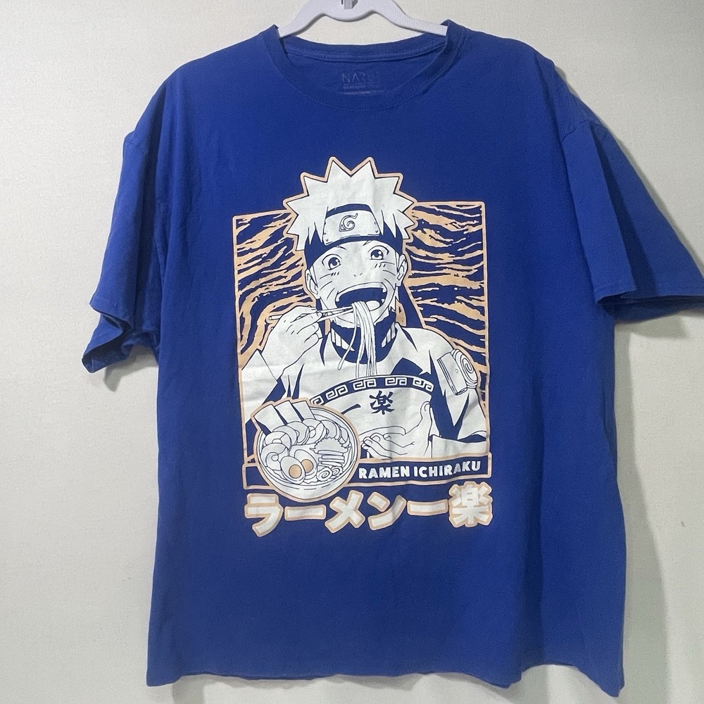 Naruto Shippuden Collection - Blue Ichiraku Ramen Graphic T-Shirt Size Medium